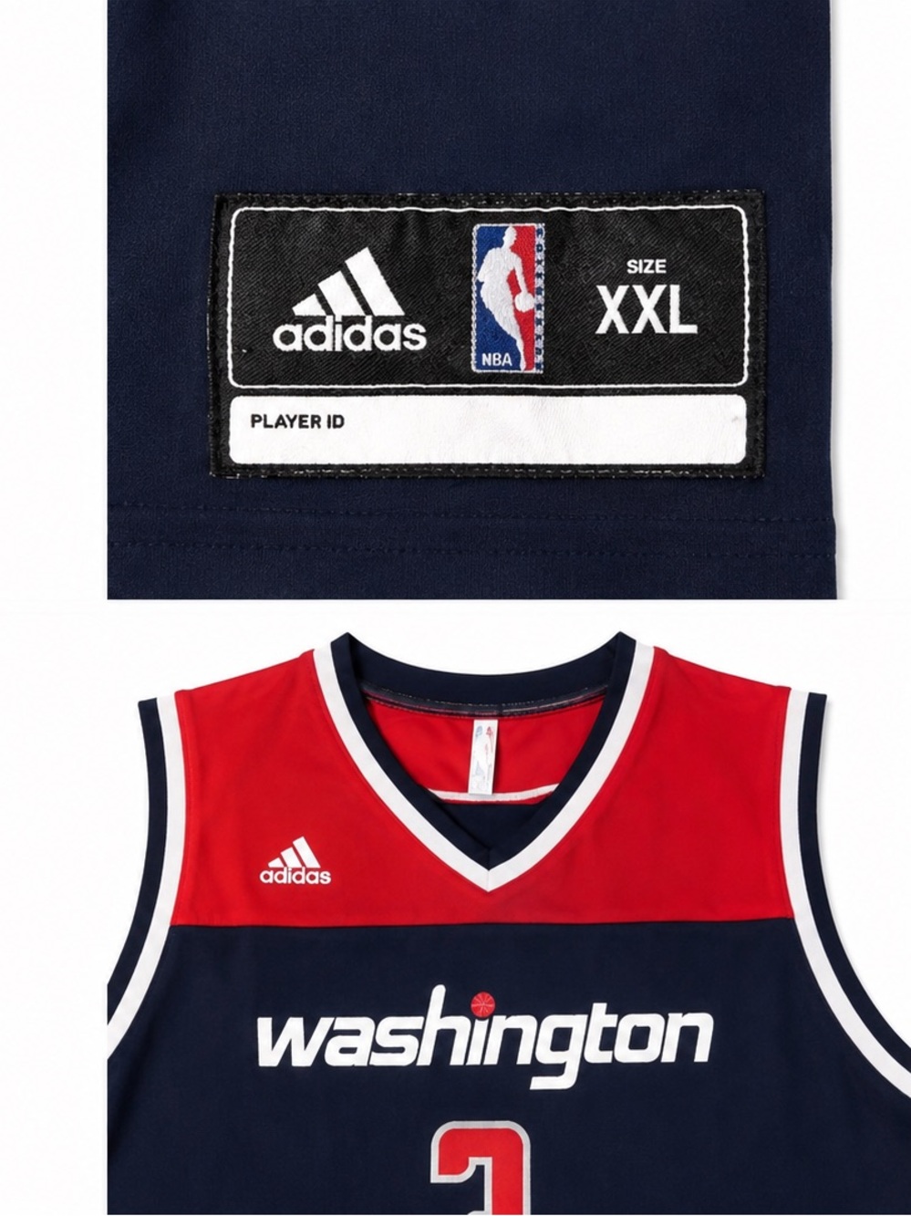 Adidas Washington Wizards Bradley Beal #3 NBA Jersey XXL Navy Red - Picture 4 of 5
